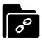 Folder connection break glyphs icon