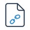 Folder connection break line icon