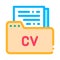 Folder With Curriculum Vitae CV Job Hunting Vector