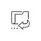 Folder data recovery line outline icon