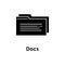 folder, docs icon. One of business collection icons for websites, web design, mobile app