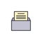 Folder with Document filled outline icon