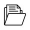 Folder document line icon