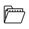 Folder document line icon