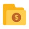 Folder dollar color VECTOR icon