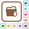 Folder download simple icons