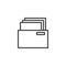 Folder with file documents outline icon
