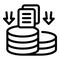 Folder filter server icon, outline style