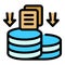 Folder filter server icon vector flat