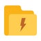 Folder flash color VECTOR icon