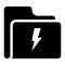 Folder flash glyphs icon