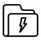 Folder Flash Line icon