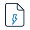 Folder flash line icon