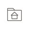 Folder, home, house vector icon. Simple element illustration from UI concept. Folder, home, house vector icon. Real estate concept