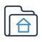 Folder home Line icon