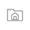 Folder house icon. Simple line, outline vector of icons for ui and ux, website or mobile application