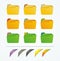 Folder icon with colorful ribbons