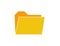 Folder icon in flat design. Folder in yellow color. Folder icon for documents