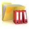 Folder icon with red ring binders