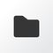 Folder Icon Symbol. Premium Quality Dossier Element In Trendy Style.