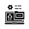 folder laptop glyph icon vector illustration sign