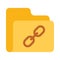 Folder link color VECTOR icon