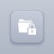 Folder, Lock button, best vector on a gray background, EPS 10