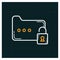 folder lock icon. Vector illustration decorative design