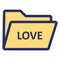 Folder, love folder Isolated Vector icon which can easily modify or edit