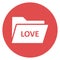 Folder, love folder Isolated Vector icon which can easily modify or edit