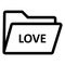 Folder, love folder Isolated Vector icon which can easily modify or edit