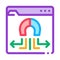 Folder magnetic pull icon vector outline illustration