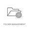 Folder management icon. Trendy Folder management logo concept on