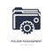 folder management icon on white background. Simple element illustration from Web hosting concept