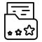 Folder product review icon, outline style