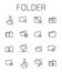 Folder related vector icon set.