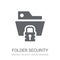 Folder security icon. Trendy Folder security logo concept on white background from Internet Security and Networking collection