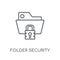 Folder security linear icon. Modern outline Folder security logo