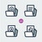 Folder set icons. Multimedia symbols. Flat illustration