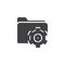 Folder settings vector icon