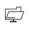 Folder sharing icon, remote access network vector