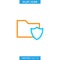 Folder Shield Protection Icon Vector Design Template.