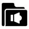 Folder speaker glyphs icon
