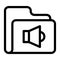 Folder Speaker Line icon