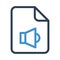 Folder speaker line icon