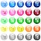Folder structure icons in color glossy buttons