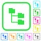 Folder structure vivid colored flat icons icons