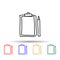 folder tablet and pencil sketch multi color style icon. Simple thin line, outline vector of education icons for ui and ux, website