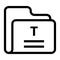 Folder text Line icon