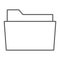Folder thin line icon, office and work
